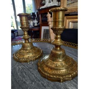 Regence Period Dressing Table Candlesticks 