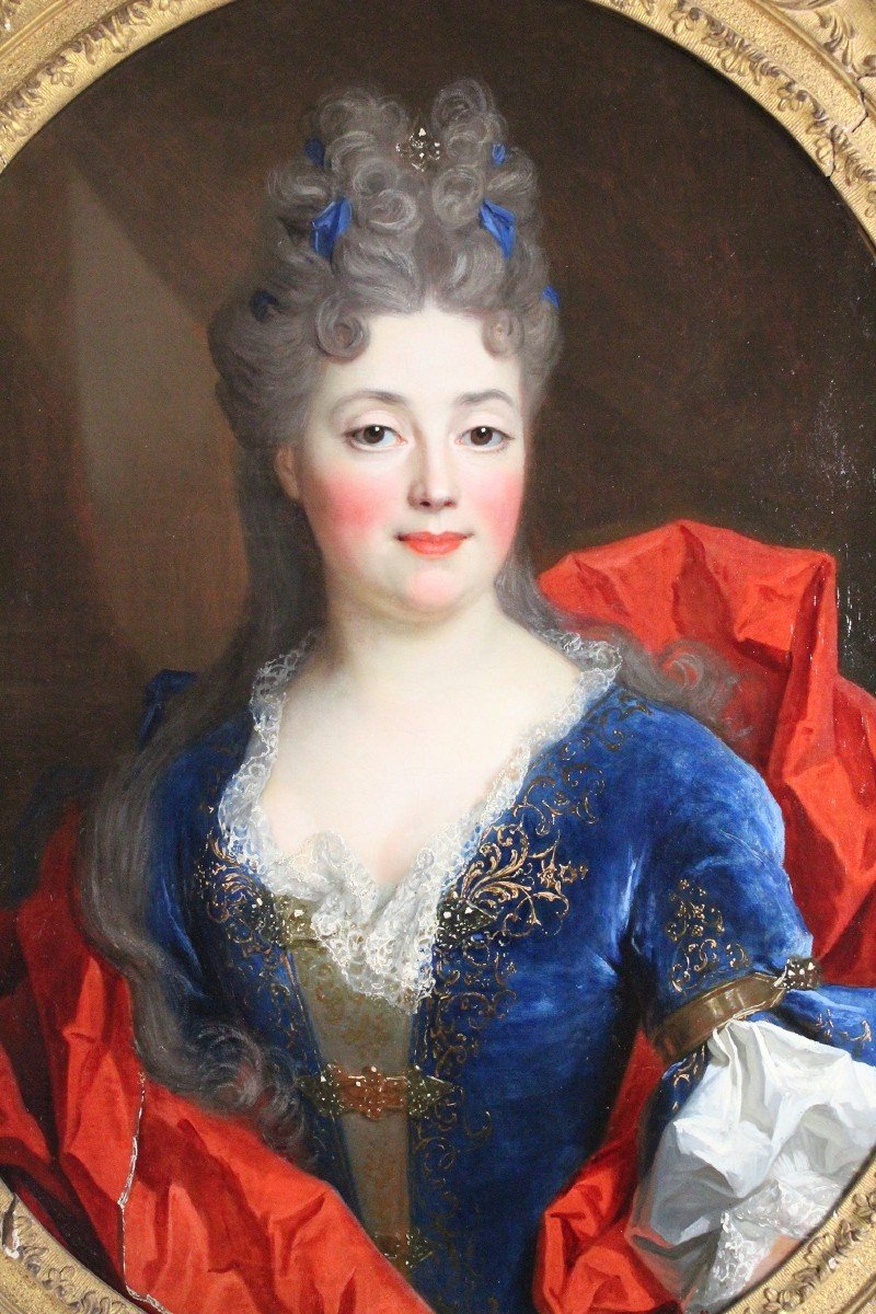 Nicolas De Largillière (1656-1746) Portrait De Dame De Qualité-photo-2