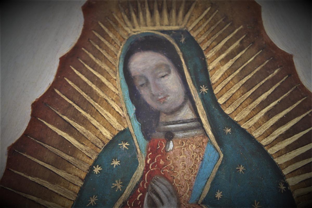 Our Lady Of Guadalupe, Oil On Copper, Mexico Eighteenth Century-photo-2