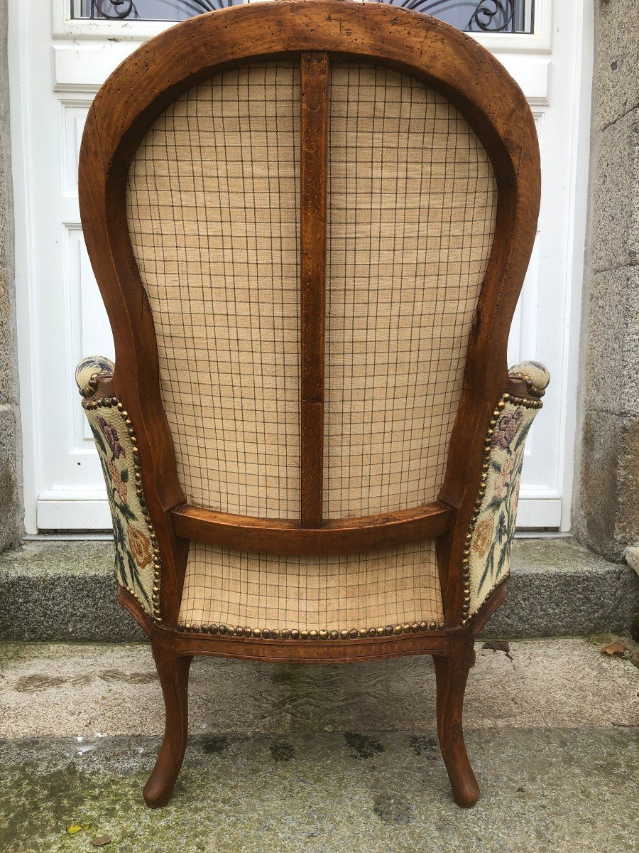 Bergere Louis XV Period In Natural Beech-photo-3