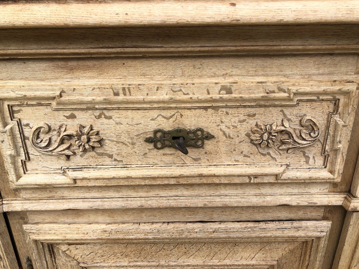 Rare Louis XVI Period Liégeois Sideboard In Natural Oak-photo-1