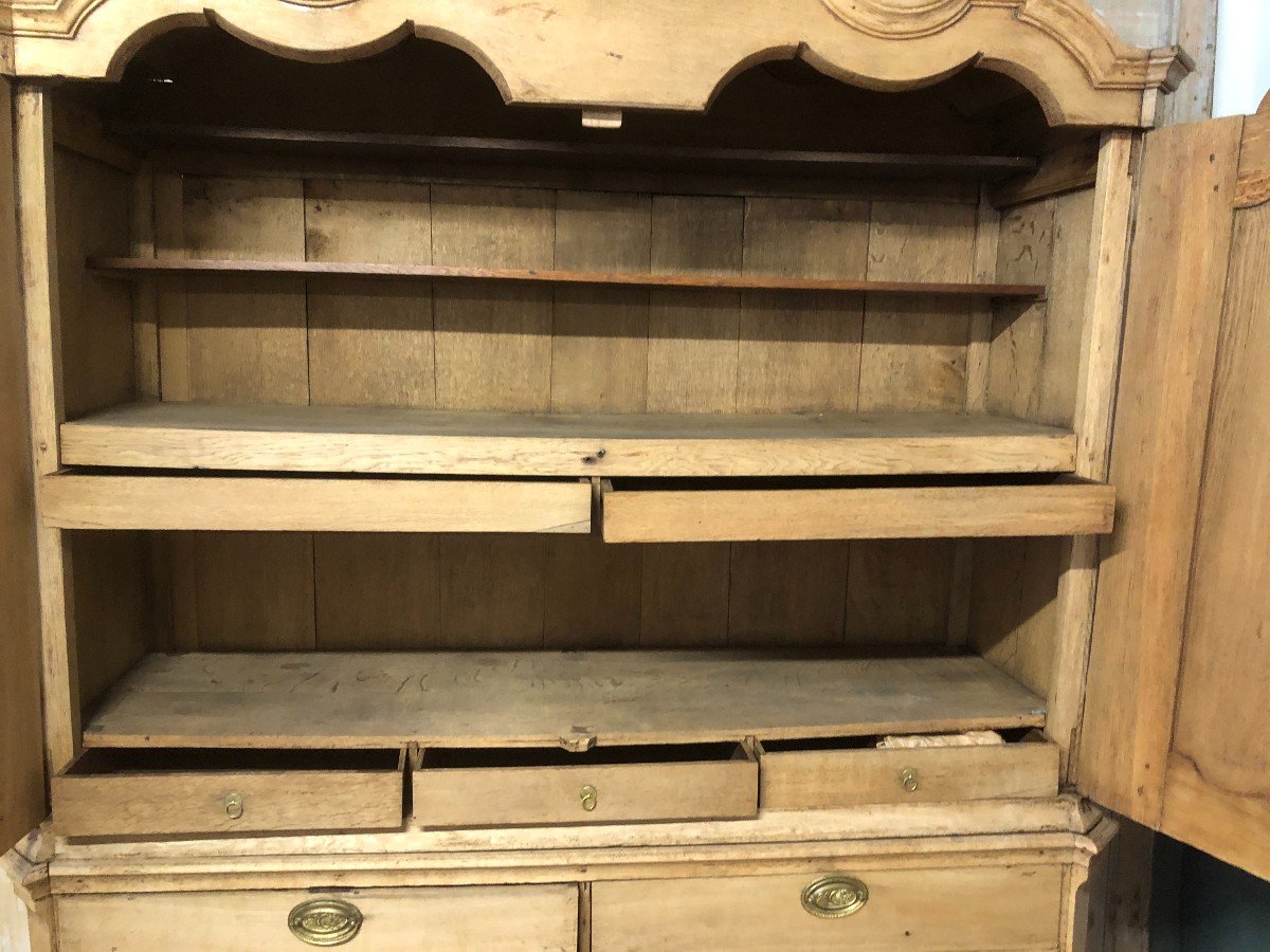 Dutch Double Body Sideboard In Natural Oak From The 19th Century-photo-1