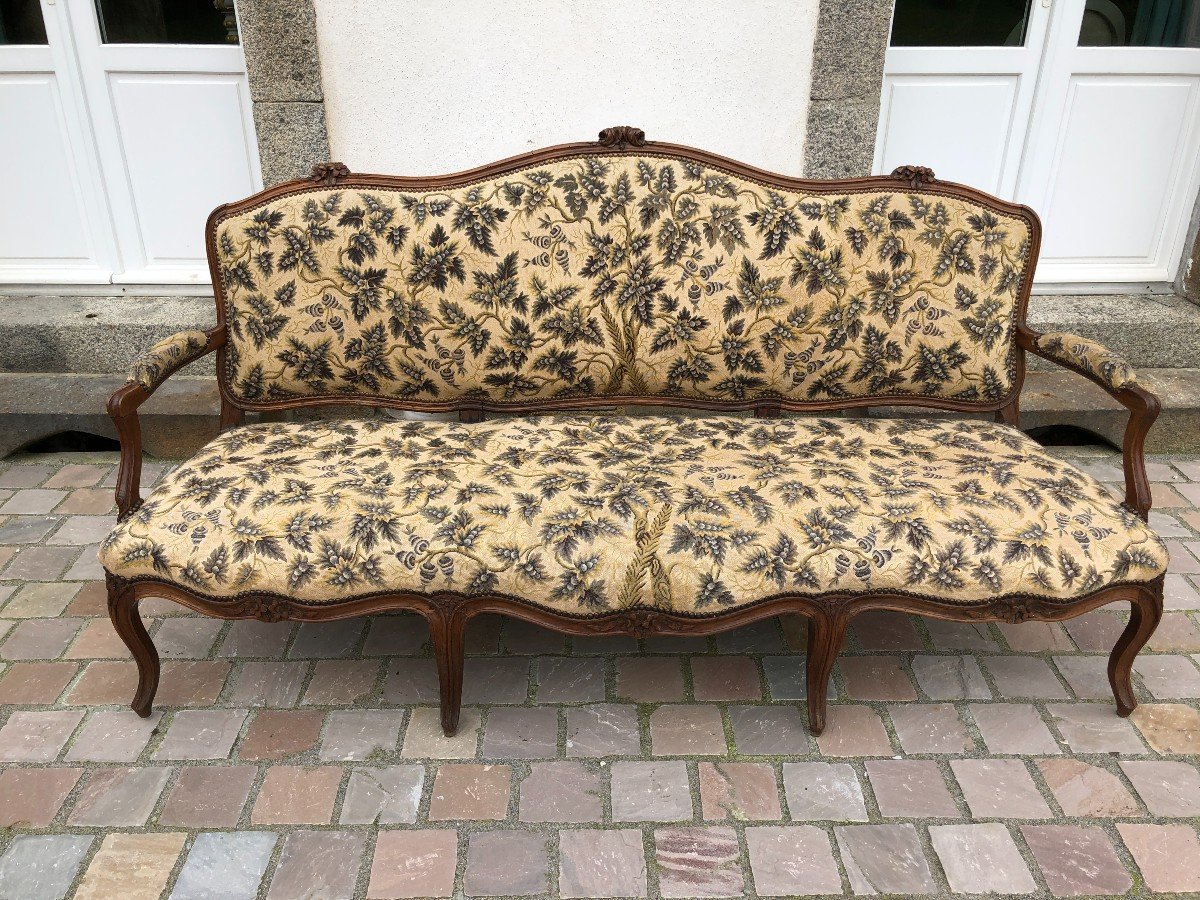 Louis XV Period Sofa In Walnut-photo-2