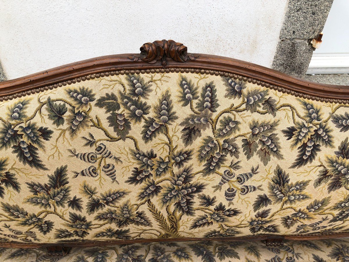 Canapé d'époque Louis XV En Noyer-photo-5