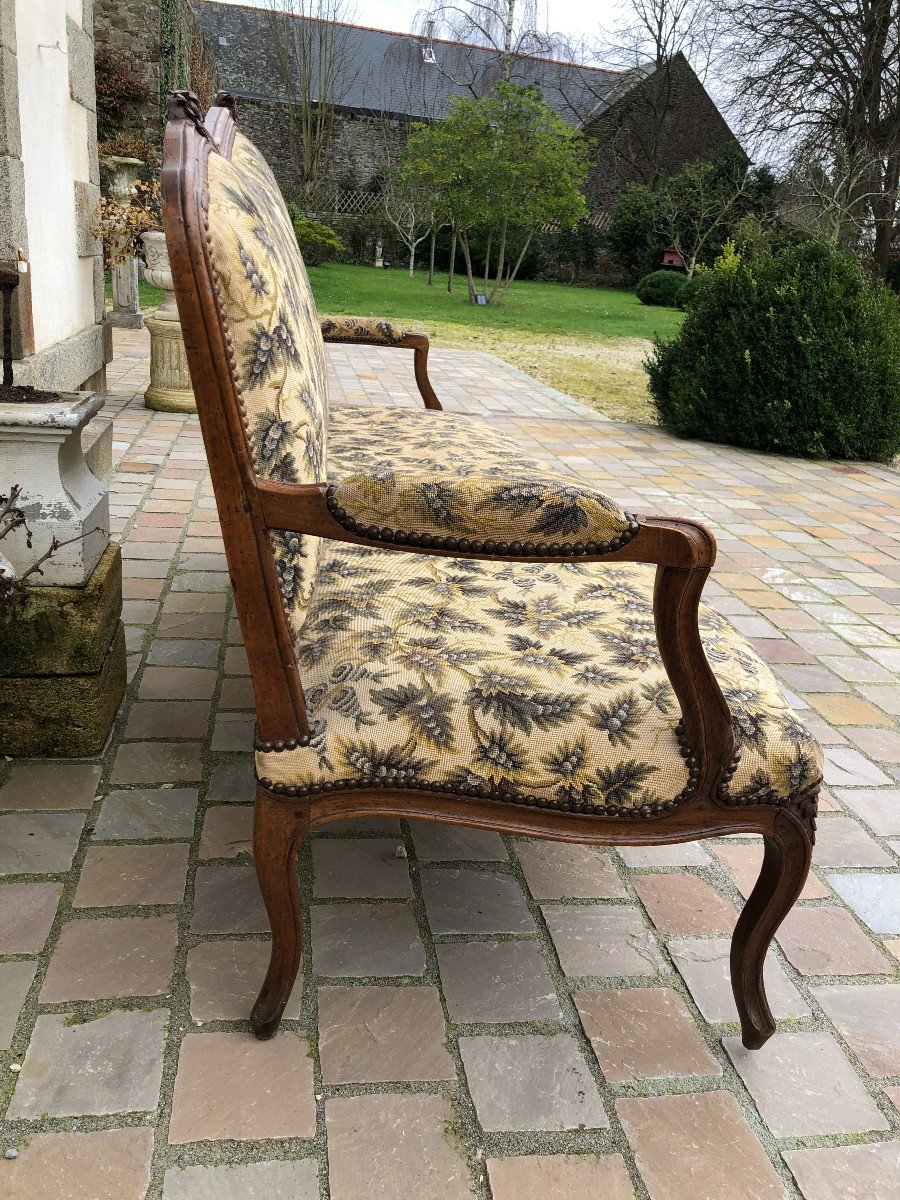 Louis XV Period Sofa In Walnut-photo-6