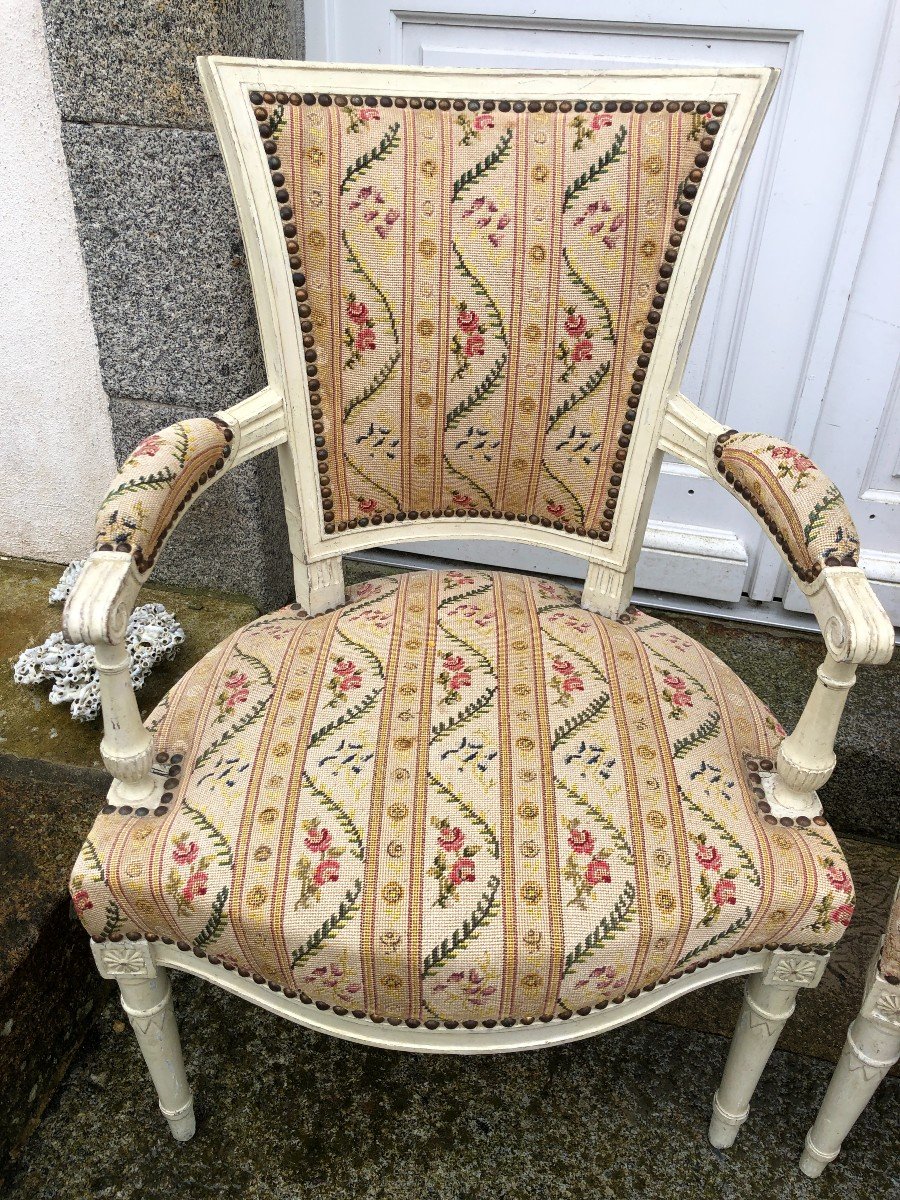 Pair Of Directoire Period Armchairs-photo-3