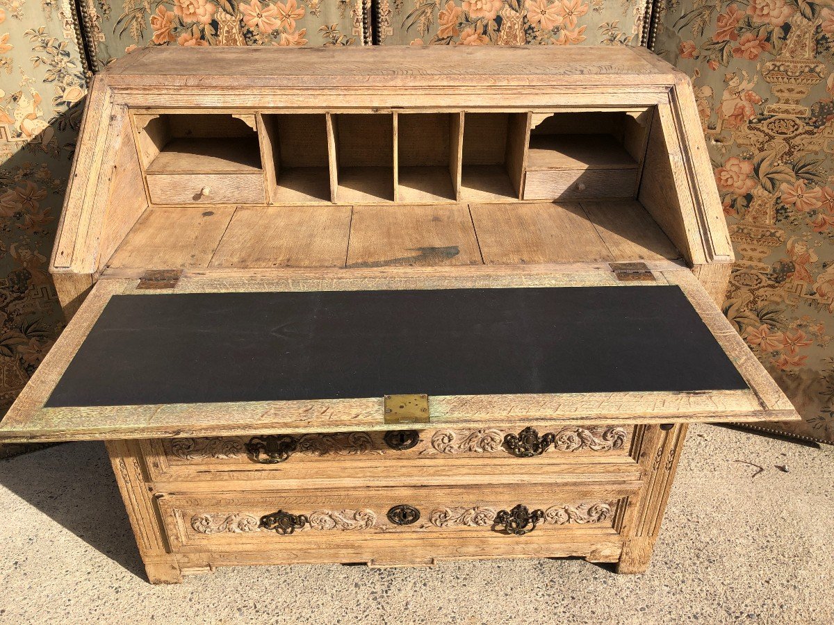 Louis XVI Period Liégeois Scriban In Natural Oak-photo-4