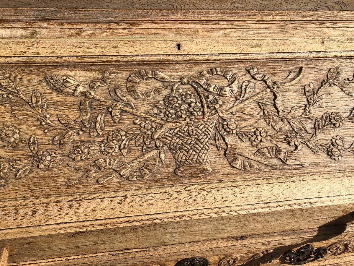 Louis XVI Period Liégeois Scriban In Natural Oak-photo-2