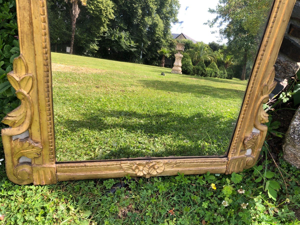 Louis XVI Period Mirror In Golden Wood -photo-3