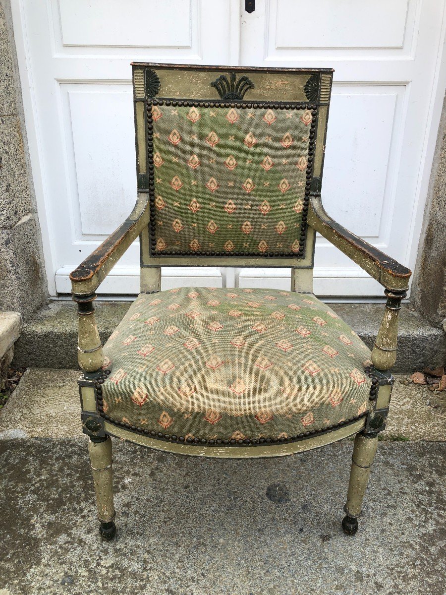 Suite De Quatre Fauteuils d'époque Directoire -photo-3