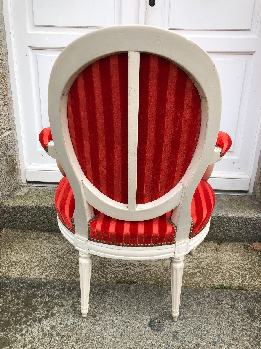 Pair Of Louis XVI Period Armchairs By A Gailliard-photo-4