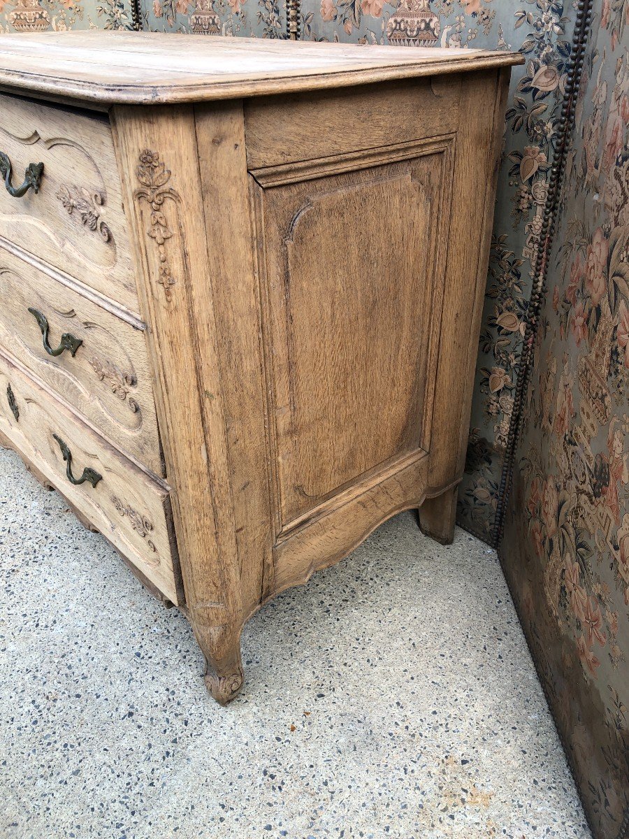 Commode Louis XV En Chêne Naturel -photo-2