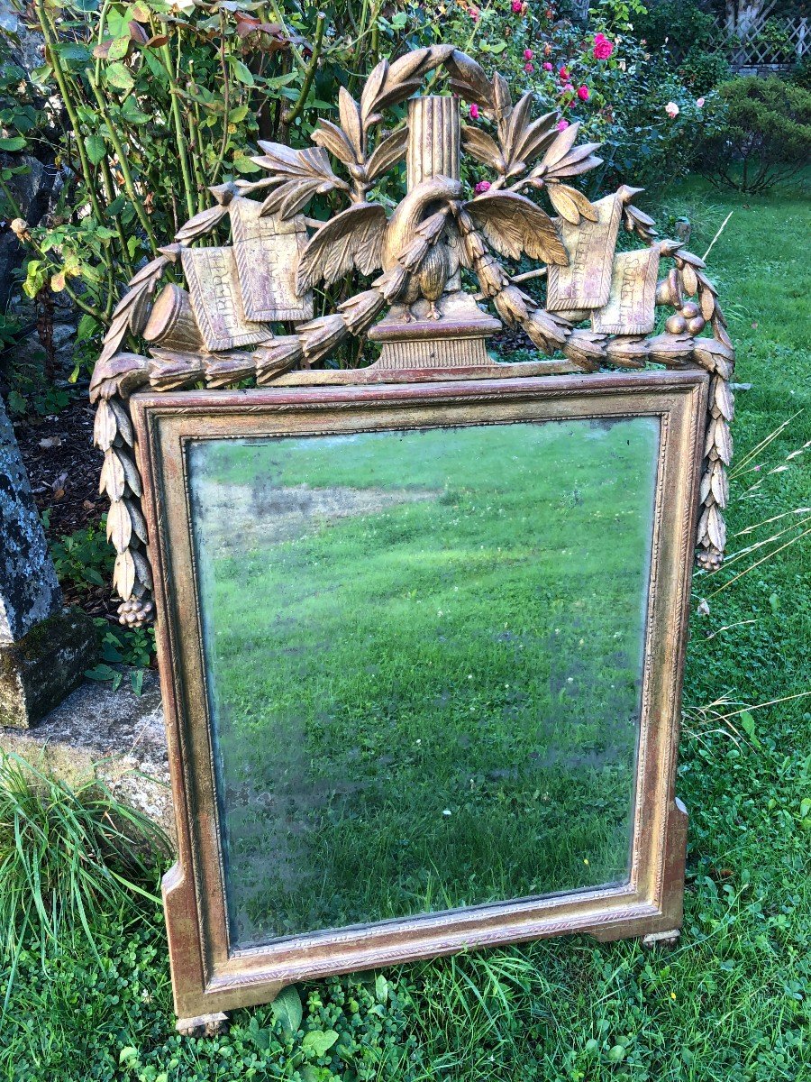 Miroir d'époque Louis XVI En Bois Doré