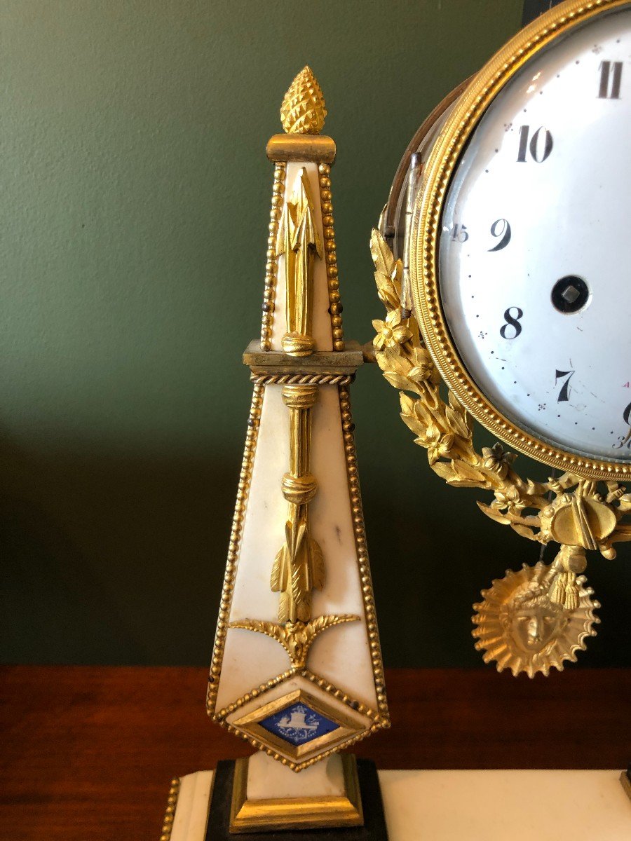 Elegant  Clock From The Directoire Period-photo-4