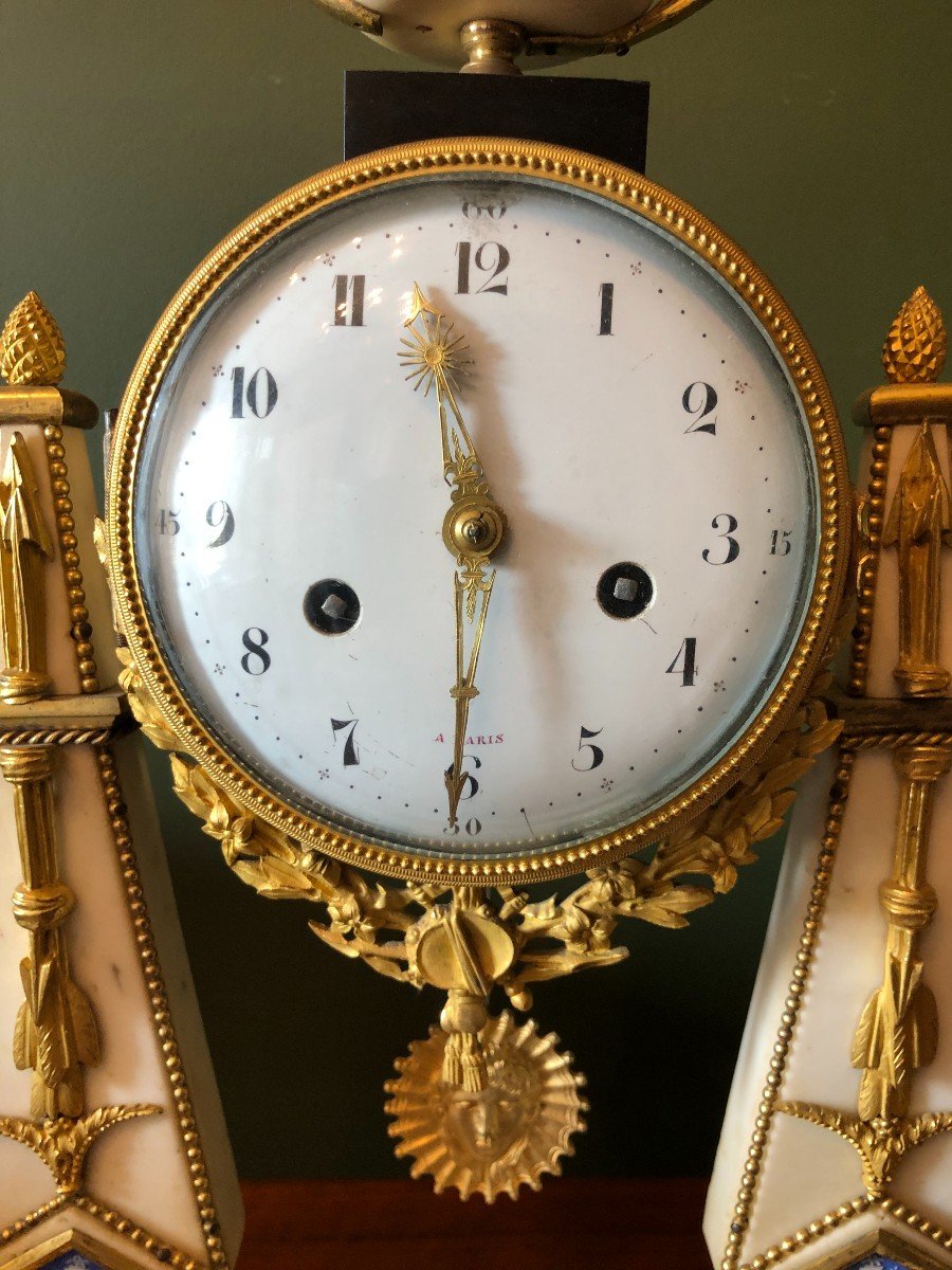 Elegant  Clock From The Directoire Period-photo-2