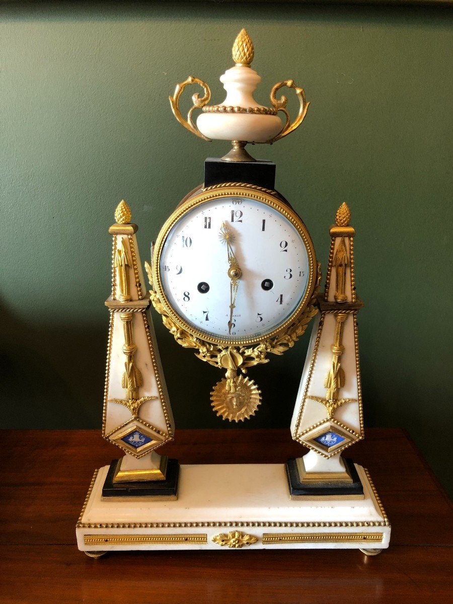 Elegant  Clock From The Directoire Period