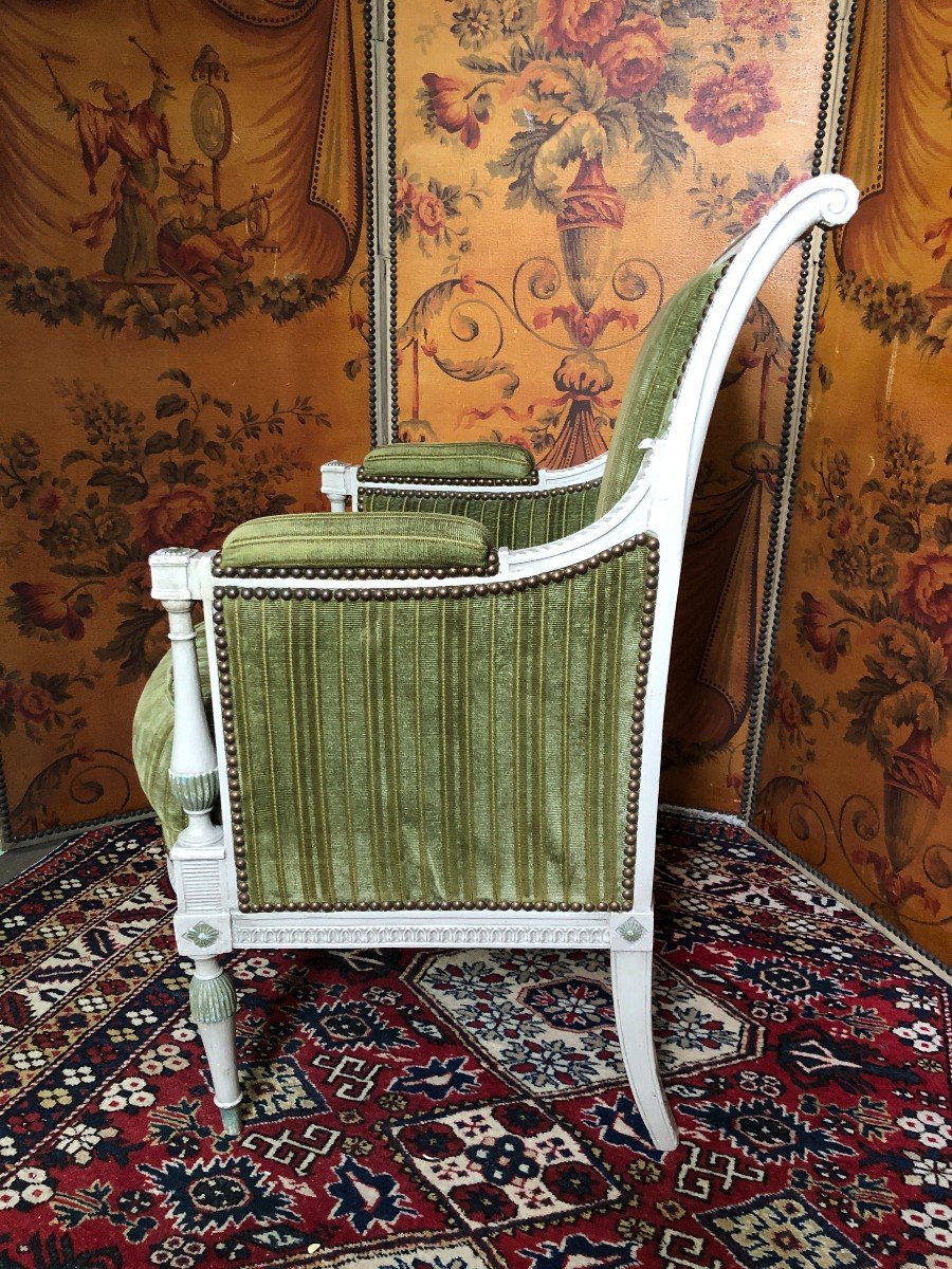 Bergère d'époque Directoire Laquée-photo-2