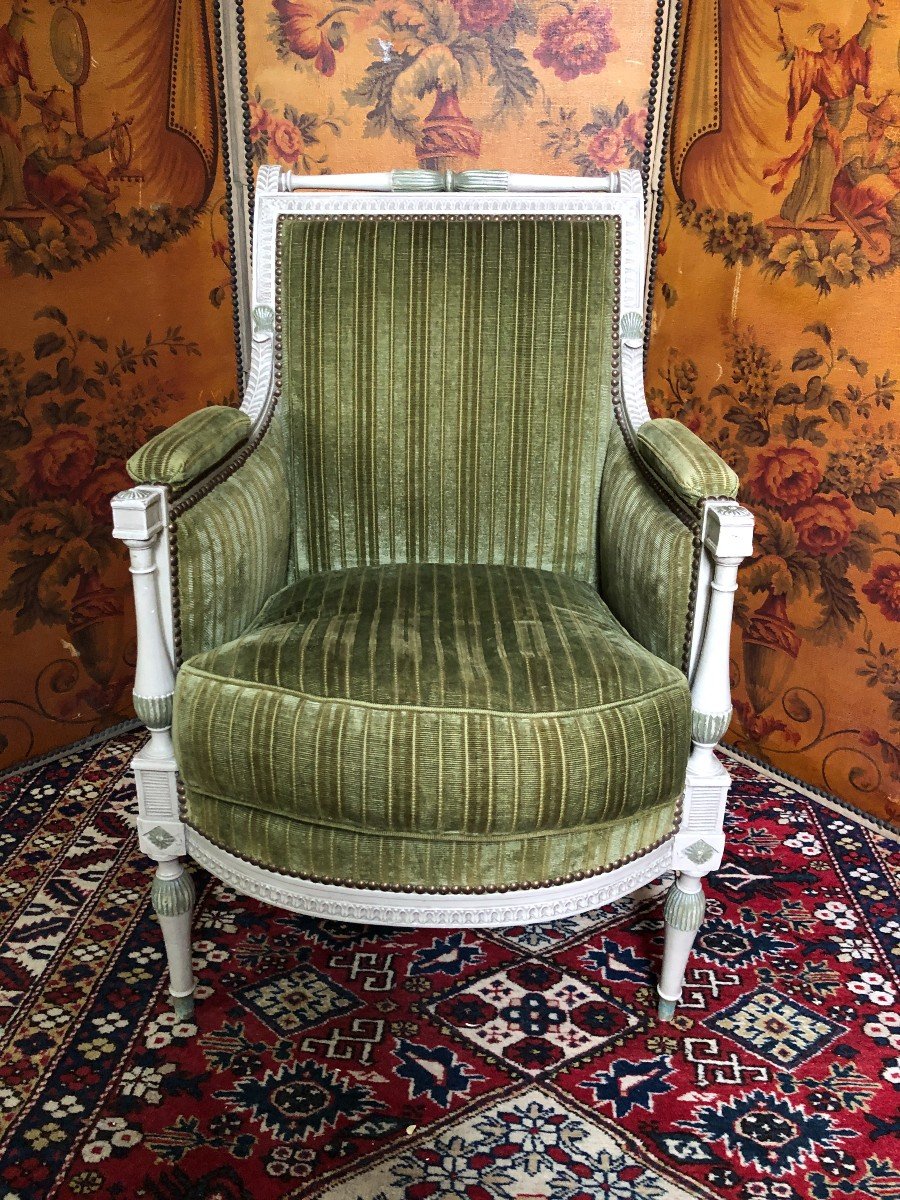 Bergère d'époque Directoire Laquée