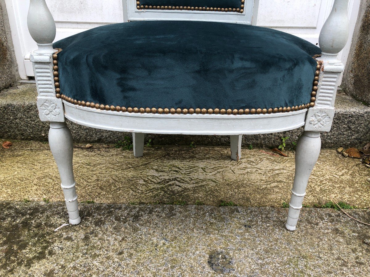 Pair Of Lacquered Directoire Period Armchairs-photo-4