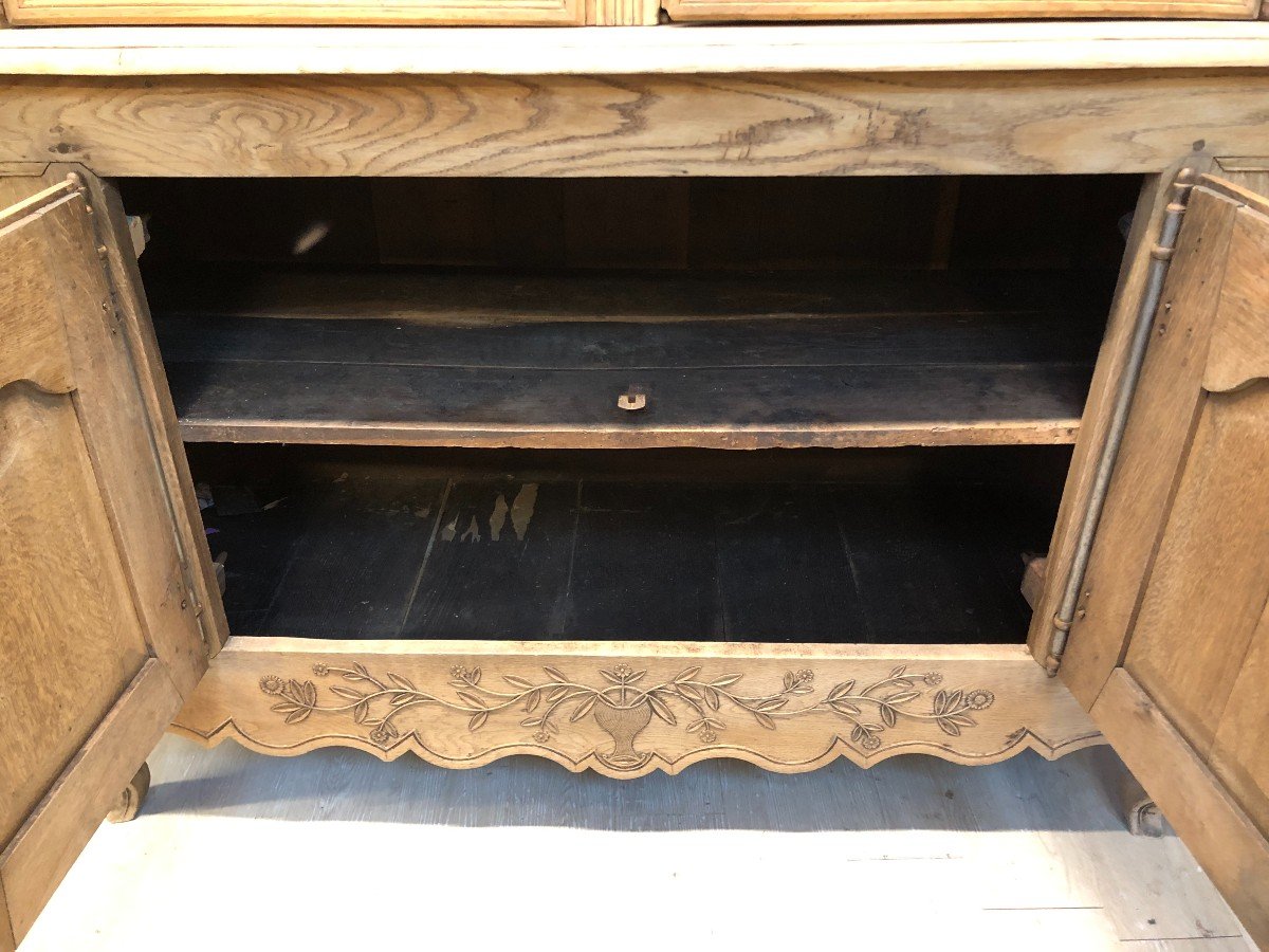 Early 19th Century Norman Two-body Buffet In Natural Oak-photo-5