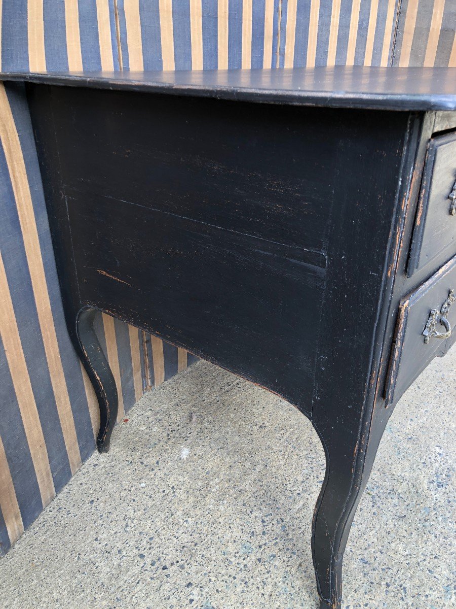 Petite Commode Sauteuse Louis XV Noire-photo-6