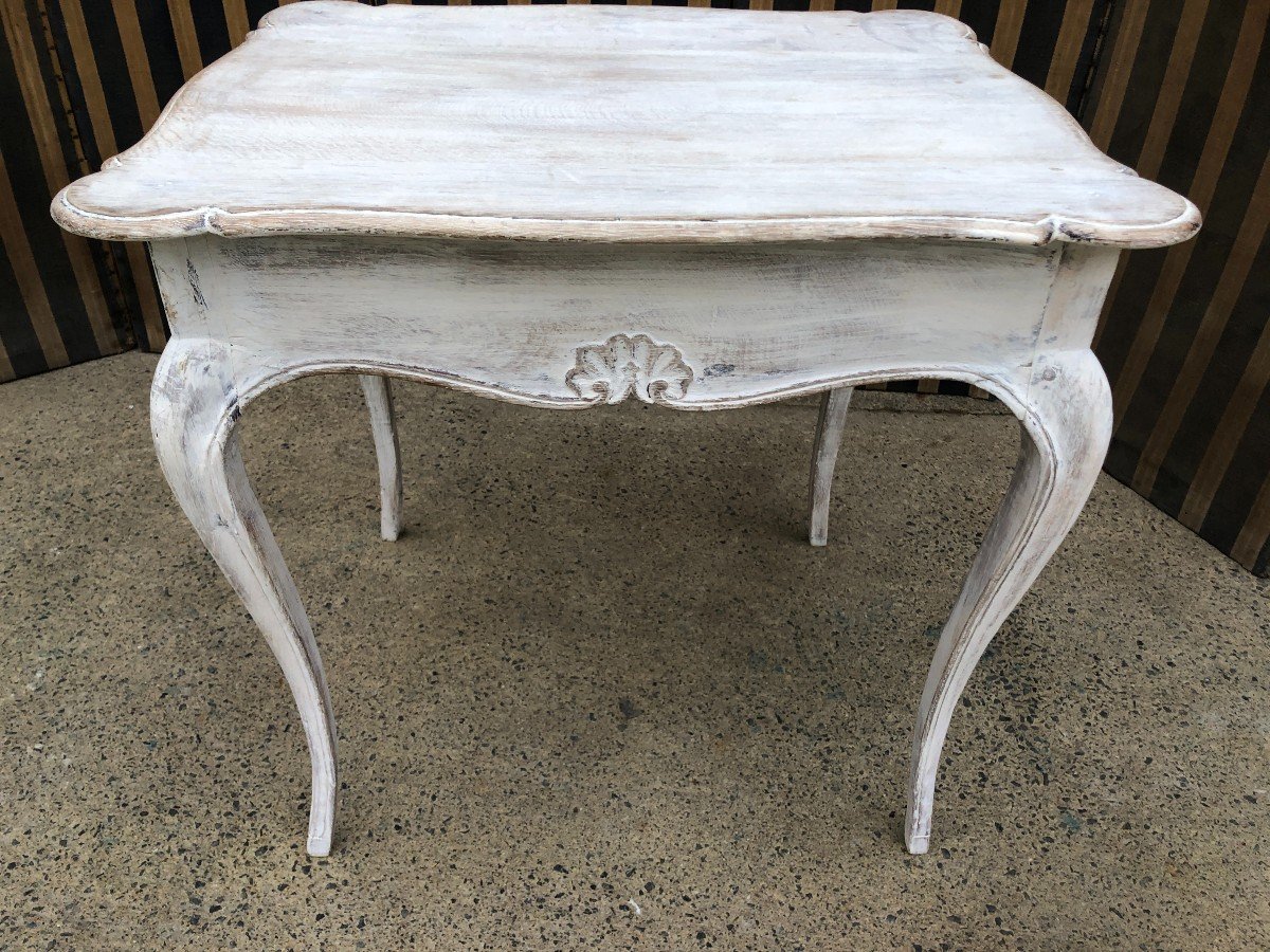 Small Louis XV Style Painted Table From The 19th Century-photo-3