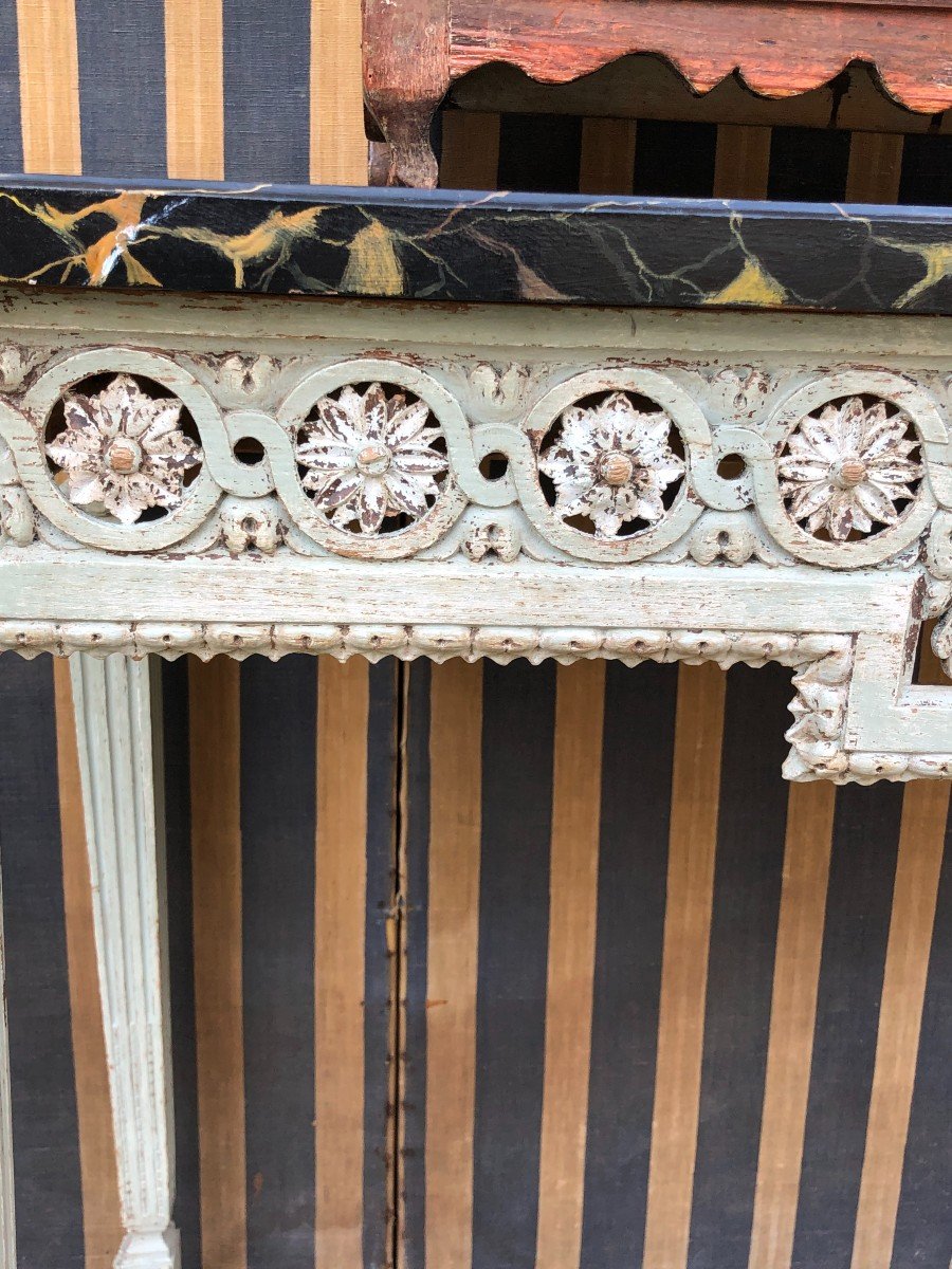 Petite Console De Style Louis XVI Du XIXe-photo-4