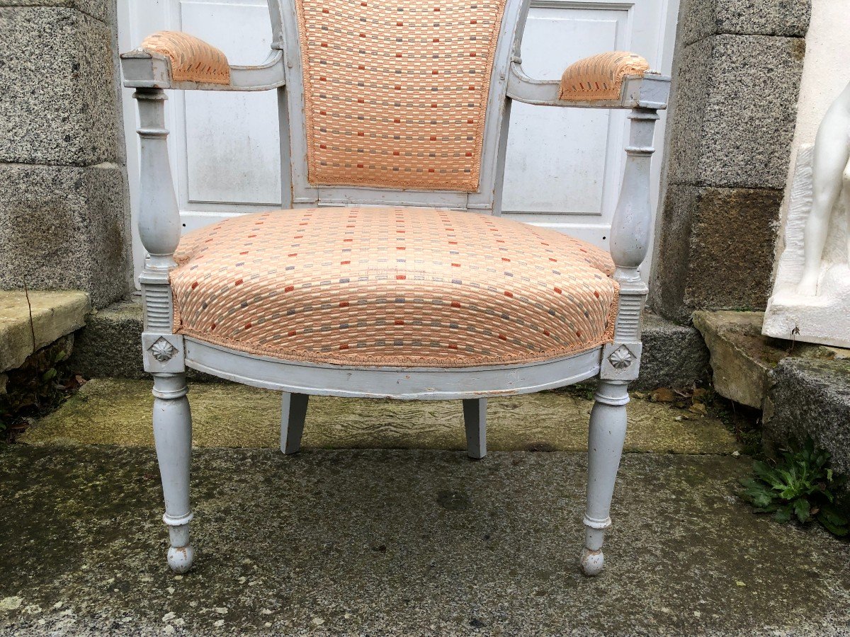 Pair Of Lacquered Directoire Period Armchairs-photo-2