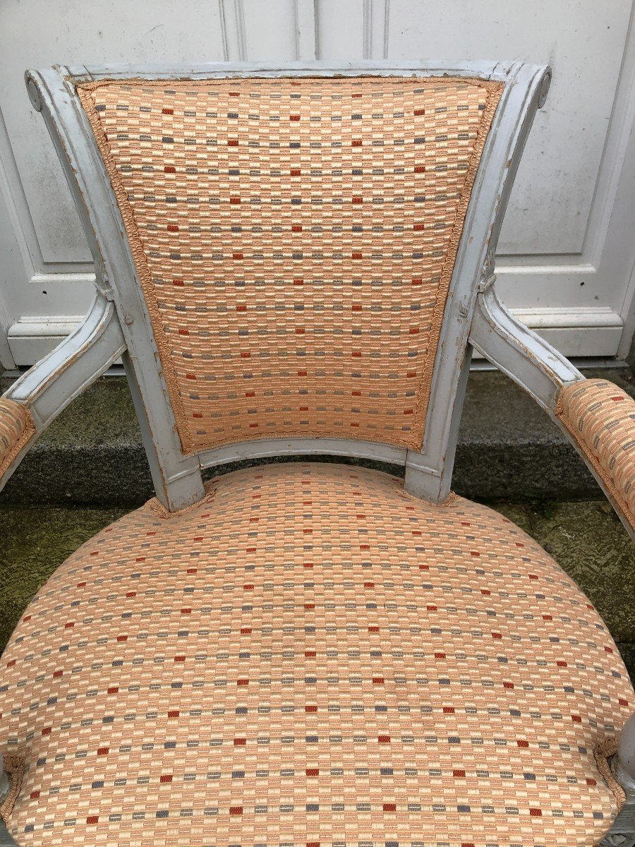 Pair Of Lacquered Directoire Period Armchairs-photo-3