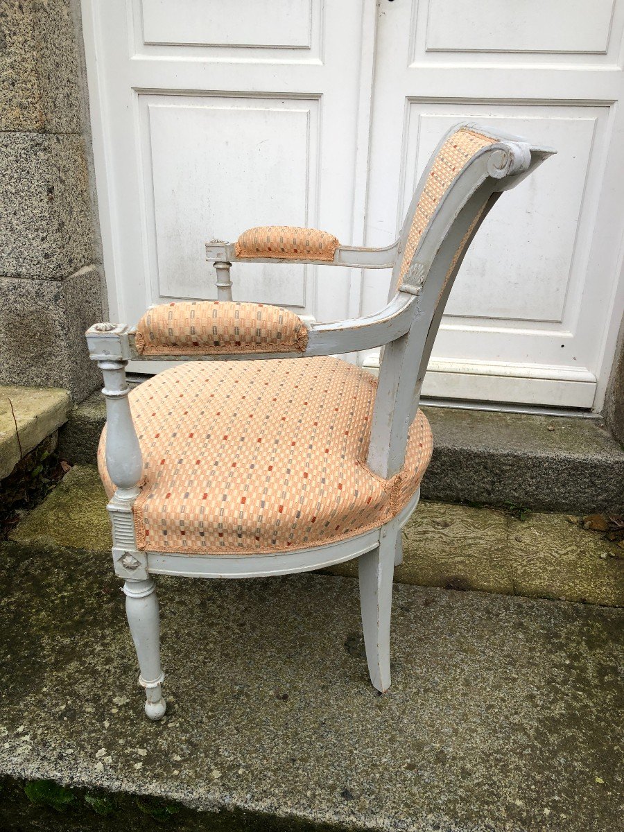 Pair Of Lacquered Directoire Period Armchairs-photo-4