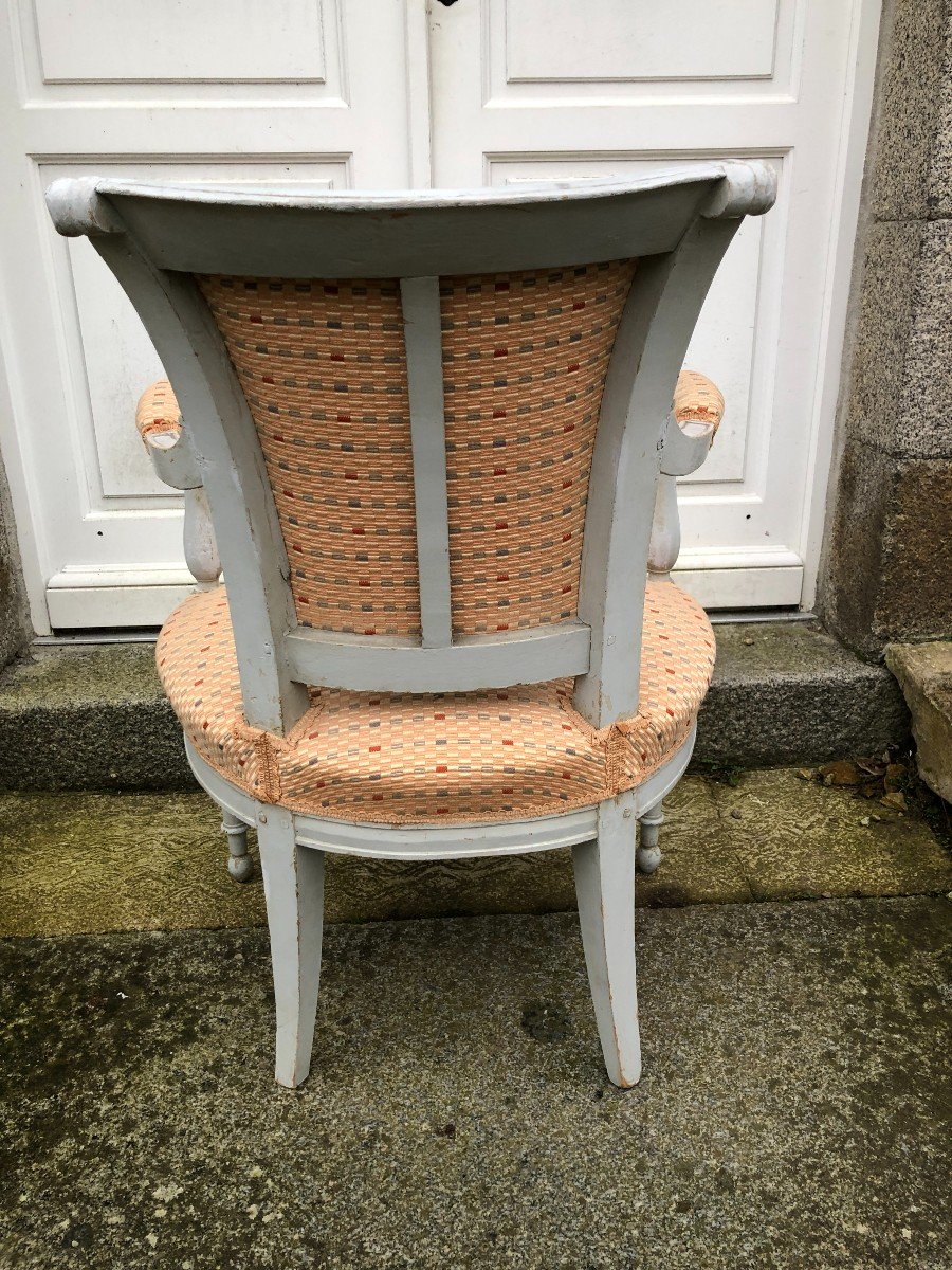 Pair Of Lacquered Directoire Period Armchairs-photo-5