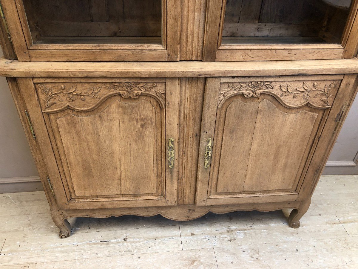 Norman Two-body Sideboard, Glazed, In Natural Oak From The 19th Century-photo-2