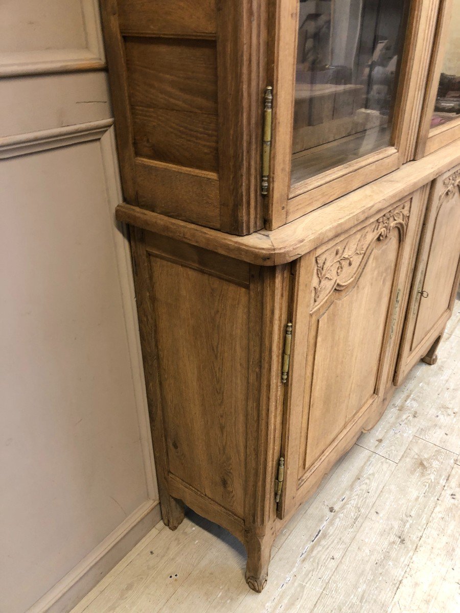 Norman Two-body Sideboard, Glazed, In Natural Oak From The 19th Century-photo-2