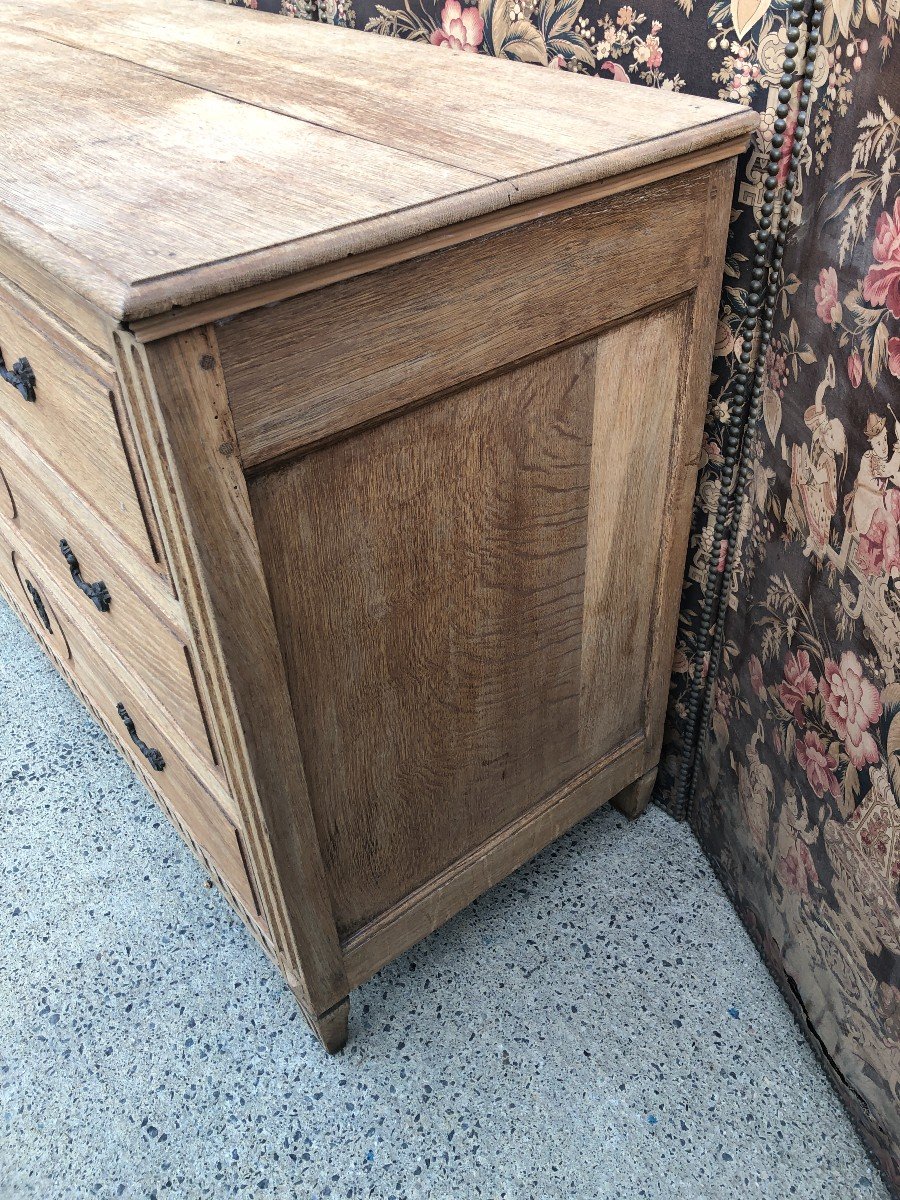 Louis XVI Chest Of Drawers In Natural Oak-photo-1