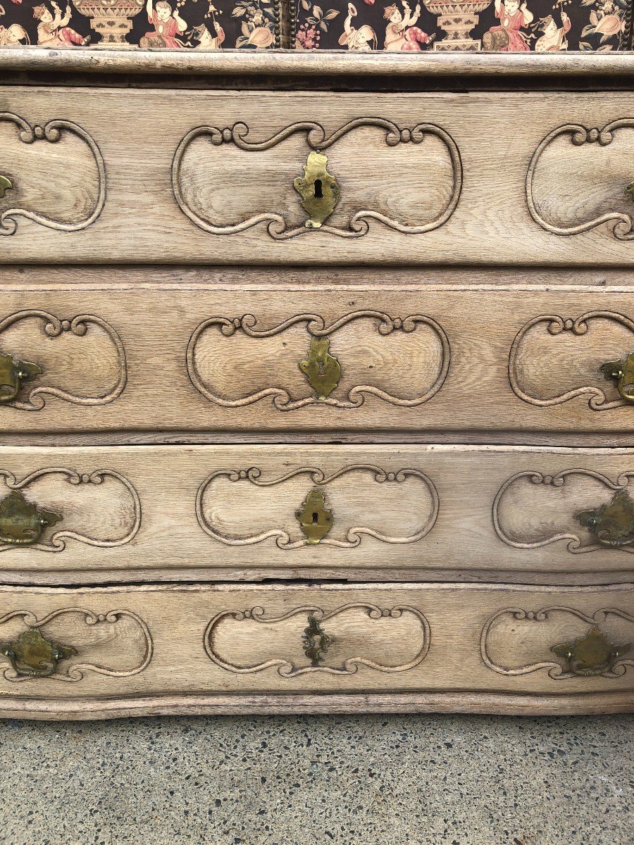 18th Century Natural Oak Chest Of Drawers-photo-2