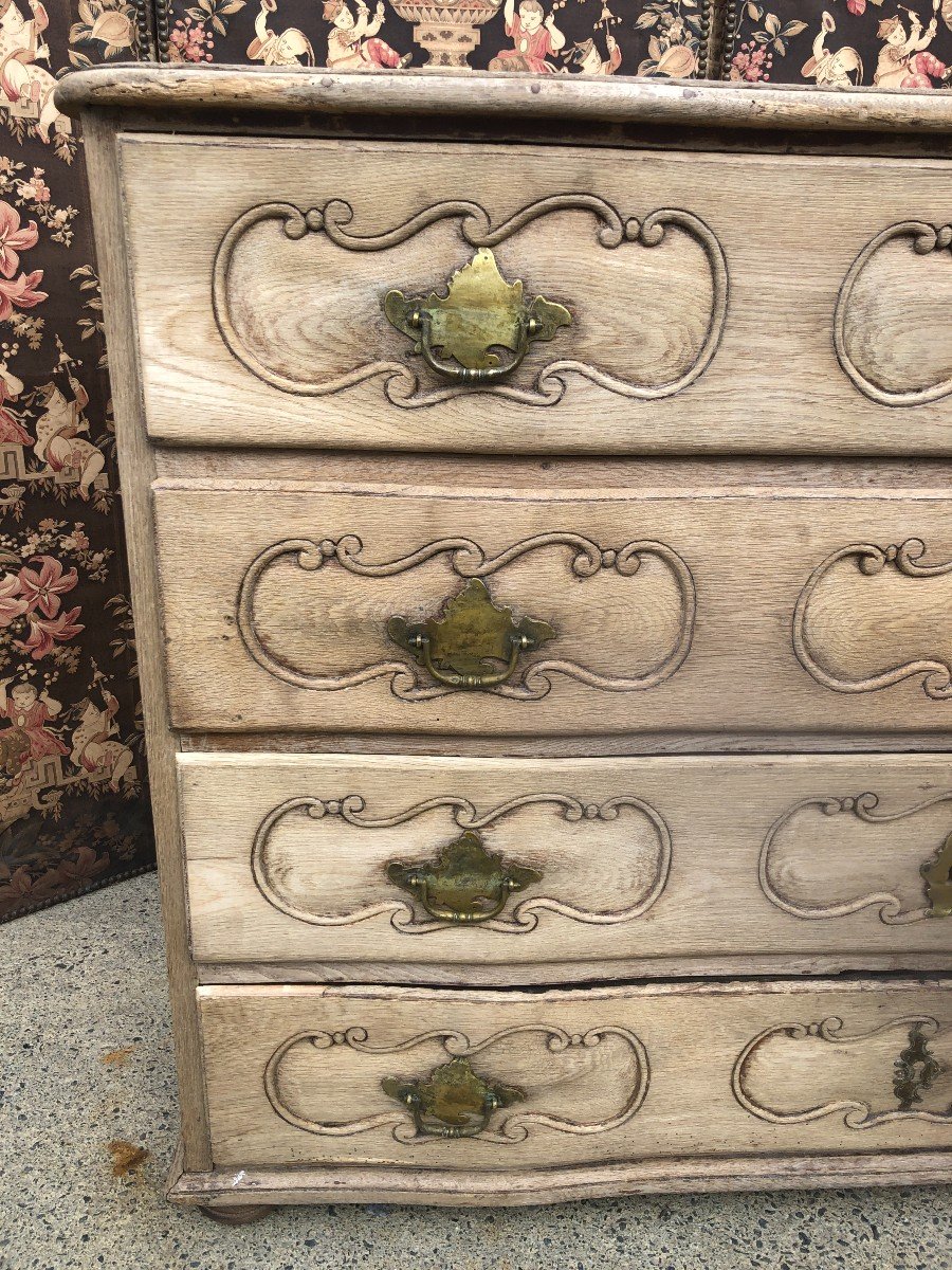 18th Century Natural Oak Chest Of Drawers-photo-3