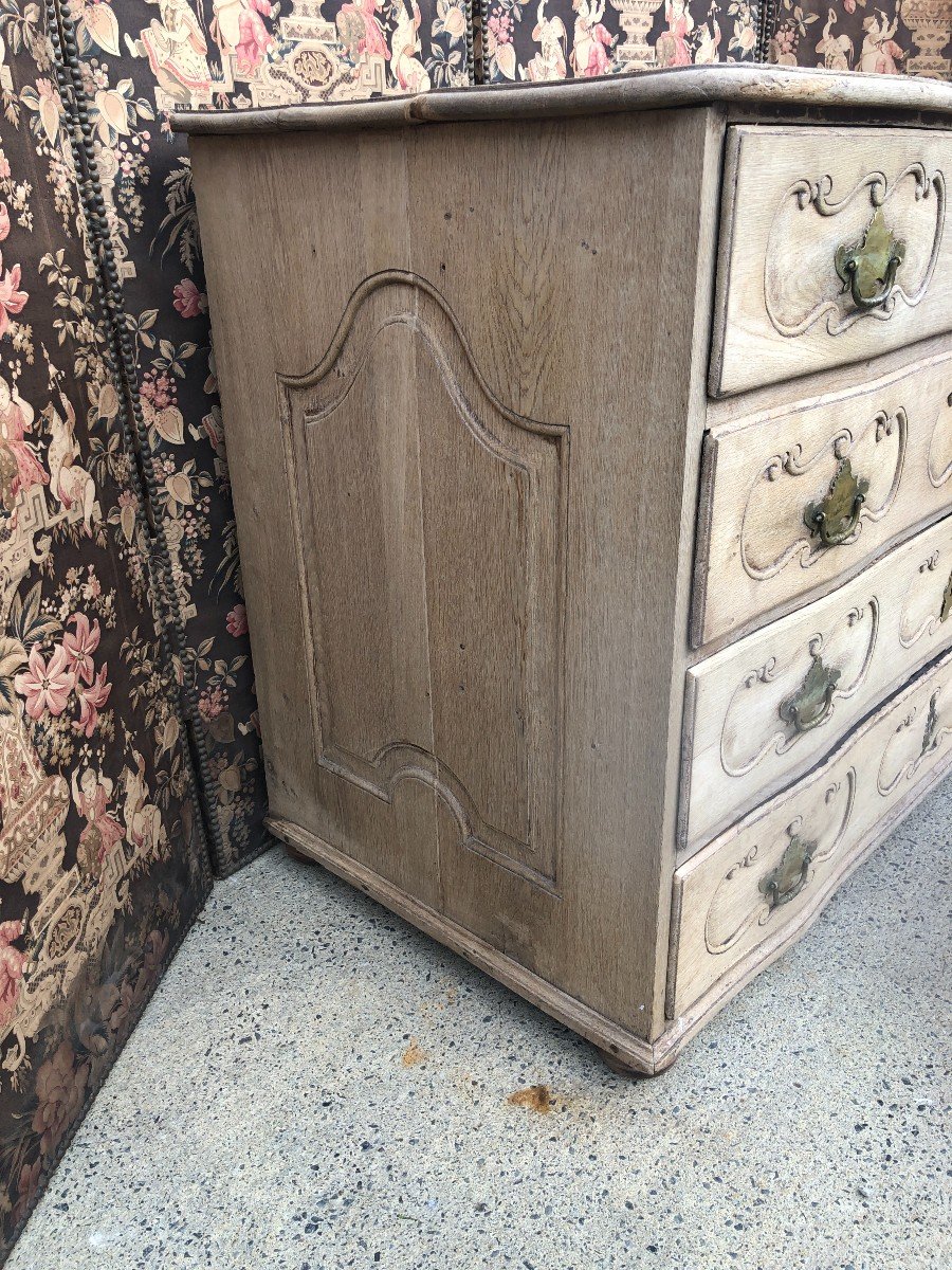 18th Century Natural Oak Chest Of Drawers-photo-4