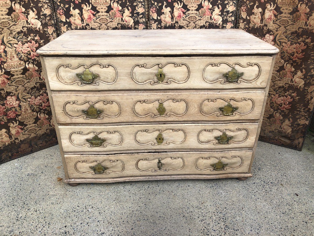 18th Century Natural Oak Chest Of Drawers-photo-2