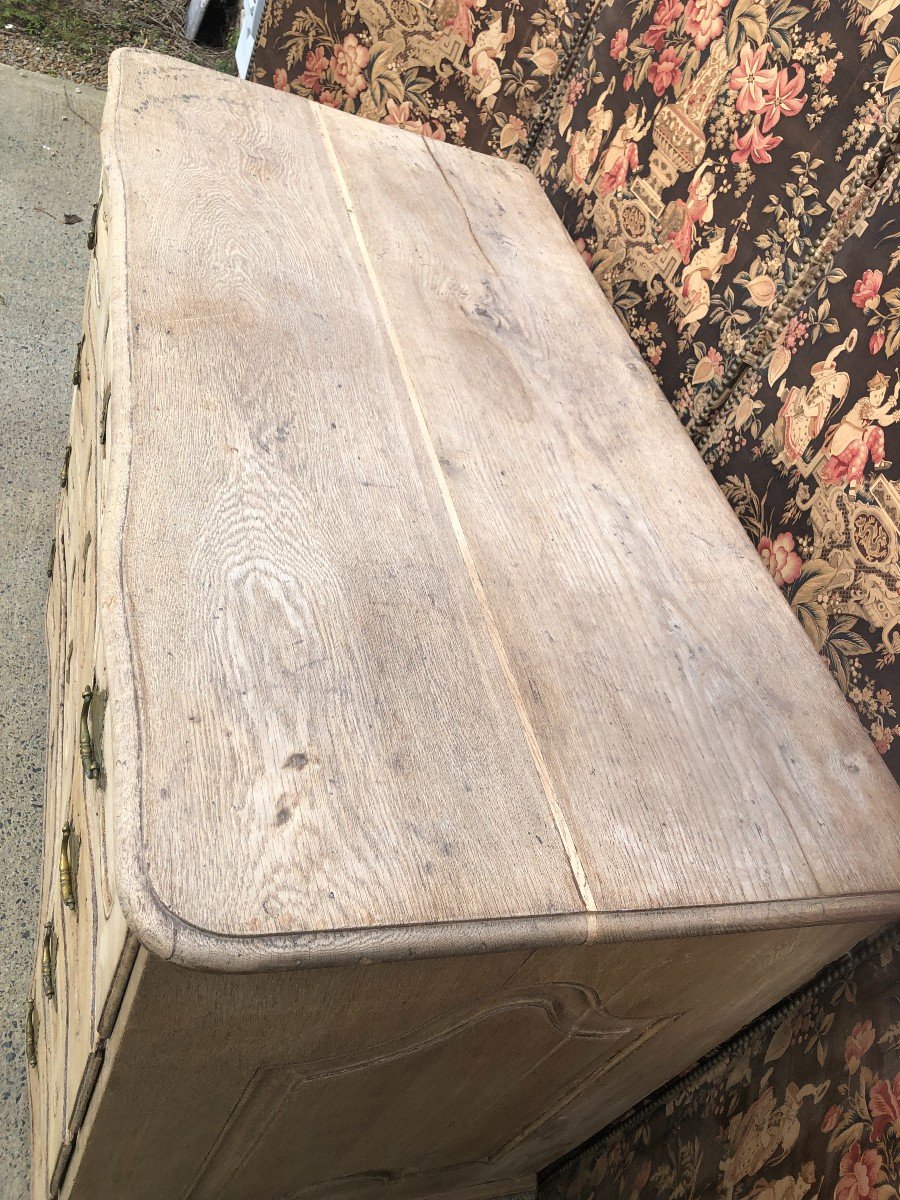 18th Century Natural Oak Chest Of Drawers-photo-3