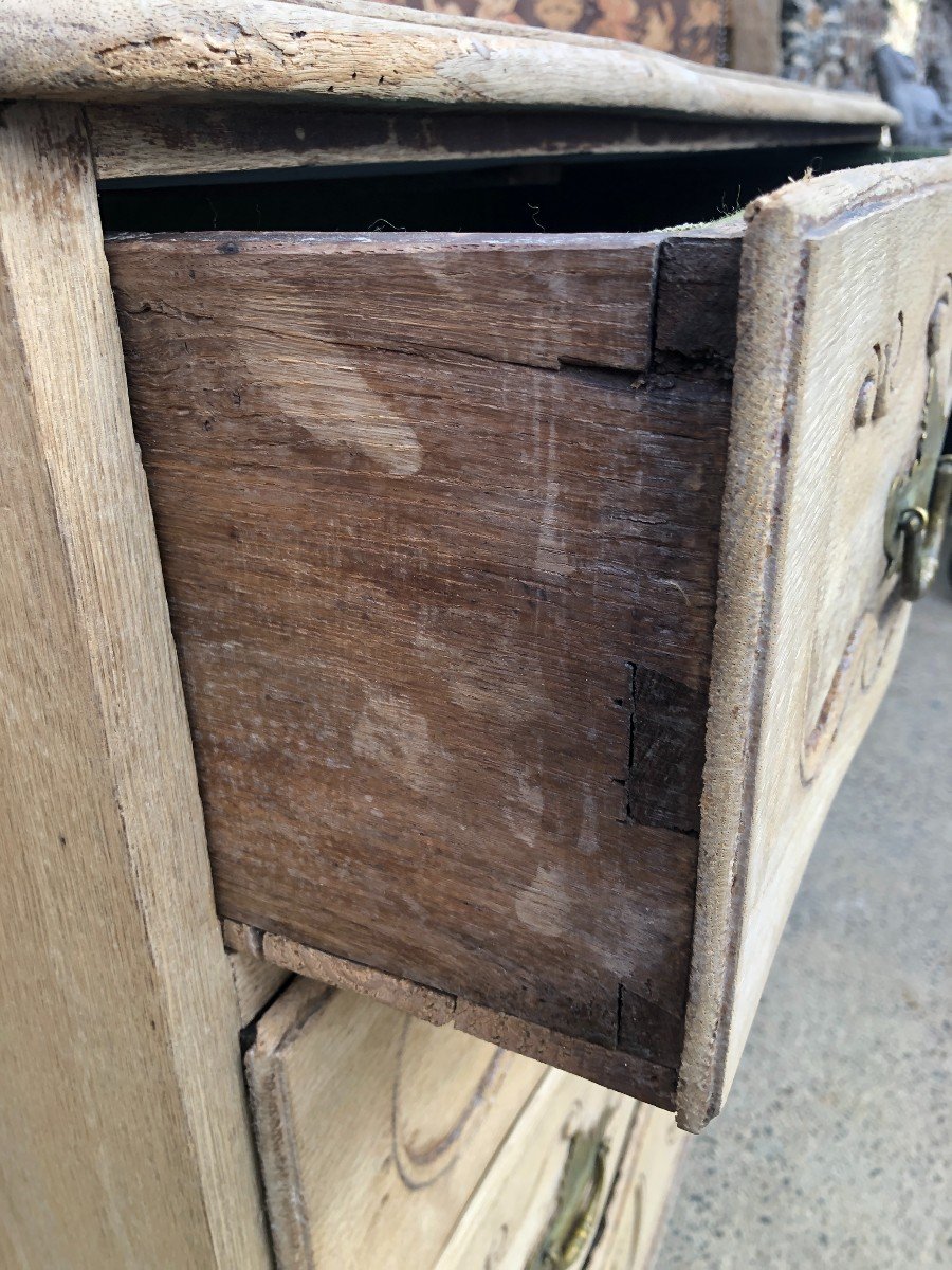 18th Century Natural Oak Chest Of Drawers-photo-5