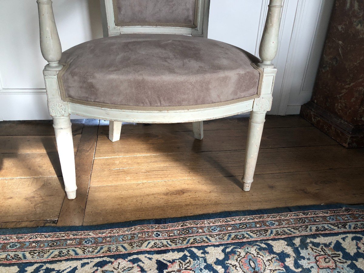 Fauteuil d'époque Directoire Laqué-photo-2