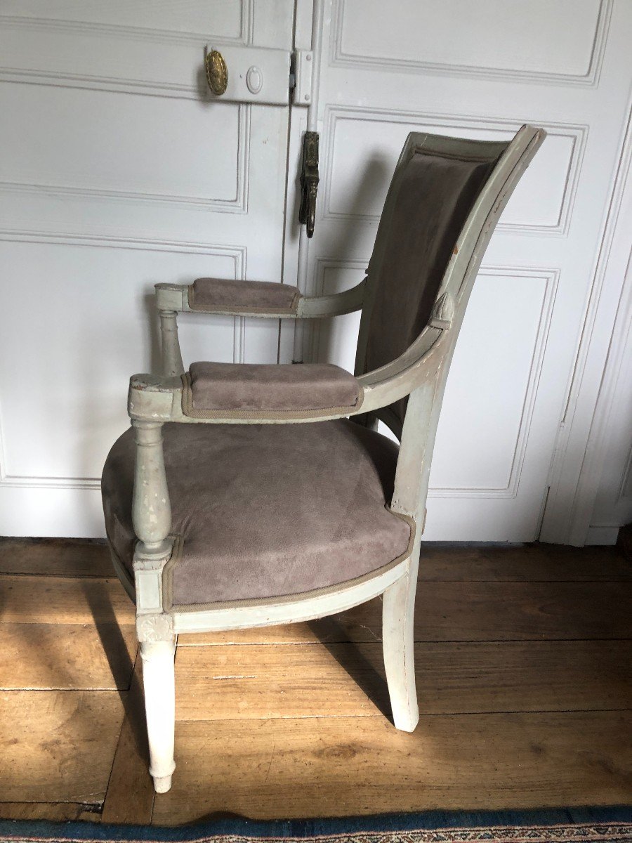 Fauteuil d'époque Directoire Laqué-photo-4