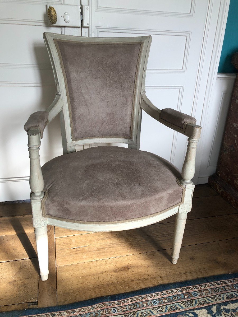 Fauteuil d'époque Directoire Laqué-photo-1