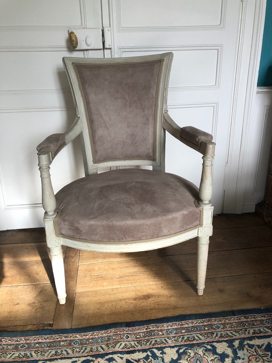 Fauteuil d'époque Directoire Laqué