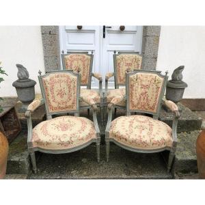 Suite Of Four Louis XVI Period Armchairs