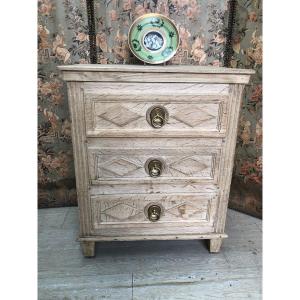 Small Liège Commode From The Directoire Period In Natural Oak