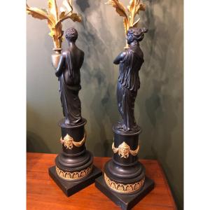 Pair Of Empire Period Candelabra 