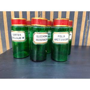 Set Of Nine 19th Century Pharmacy Jars