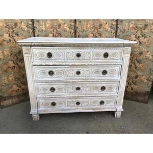 Rare Louis XVI Period Liège Chest Of Drawers In Bleached Oak