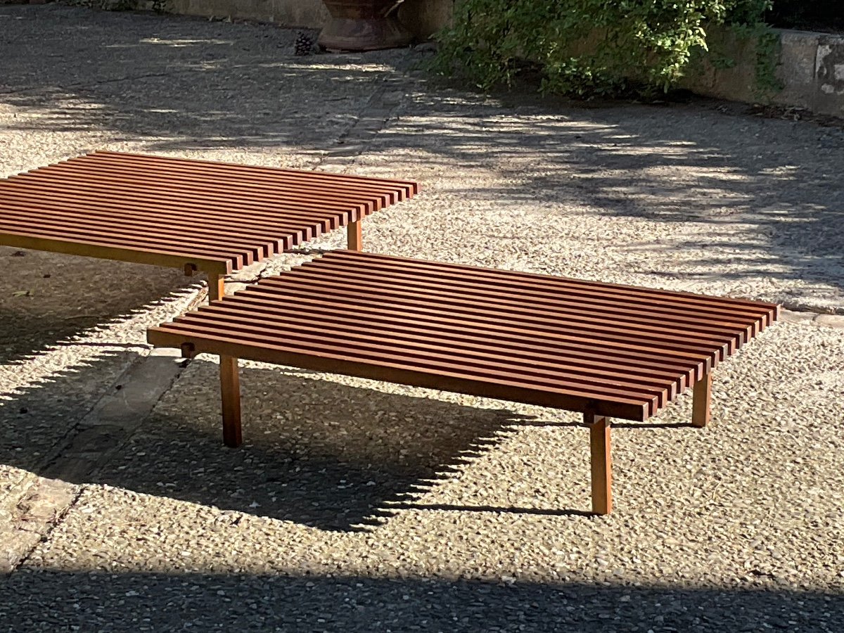 2 Italian Coffee Tables Forming Pendants Circa 1980-photo-2